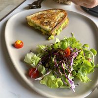 Gucan  vegan cheese toastie   at Vistro in Bangkok