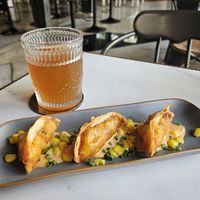 Corn and cheese dumplings 😋 at Vistro in Bangkok