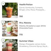 A small example of the menu (30/07/24)  at Vistro in Bangkok