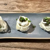 Pesto dumplings  at Vistro in Bangkok