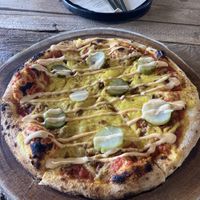 Cheeseburger pizzaa  at Vistro in Bangkok