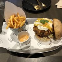 Portobello burger at Vistro in Bangkok