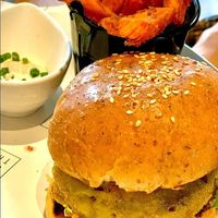 Umami burger (with Beyond Meat paddy) at Vistro in Bangkok
