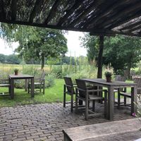Outside dining area at Kaldenbroeck in Lottum