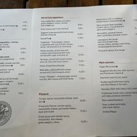 Menu July 2023  at Artesanal in Skiathos