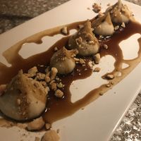 Tahini mousse dessert - wow!  at Artesanal in Skiathos