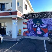 parking lot view/main entry at Dilla Libre in Scottsdale