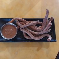 Churros w/Mexican chocolate sauce USD$6 at Dilla Libre in Scottsdale