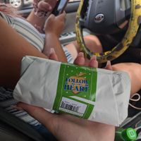 Prepared vegan burritos for $6 at Cream of the Crop in Oceanside