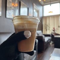 Iced soy milk capp  at Wholly Grounds in Dayton