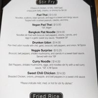 Menu at Bowl 91 in Appleton