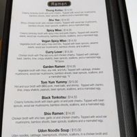 Ramen part of menu at Bowl 91 in Appleton