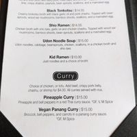 Menu at Bowl 91 in Appleton