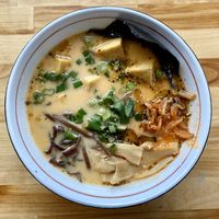 Spicy vegan miso ramen  at Bowl 91 in Appleton