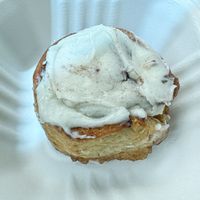 The cinnamon roll was okay. Wish it was more chewy and less well done.  at Coffea Roasterie and Espresso Bar in Sioux Falls