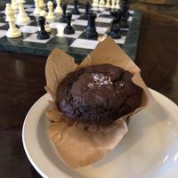 Vegan Rich Chocolate & Banana muffin  at Coffea Roasterie and Espresso Bar in Sioux Falls