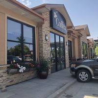 Coffea on the outside. It’s across from a hotel  at Coffea Roasterie and Espresso Bar in Sioux Falls