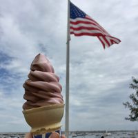 Vegan strawberry/chocolate twist at Ziggy's in Plymouth