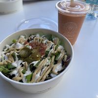 Burrito bowl (left), wow Maui smoothie (right)  at Choice Health Bar in Kaanapali