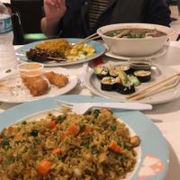 Sorry for the mess 😅 everything we ordered at Loving Hut in Orlando