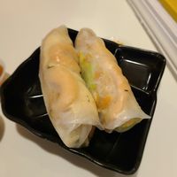 Summer rolls with vegan shrimp at Loving Hut in Orlando