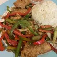 Hot oyster mushrooms  at Loving Hut in Orlando