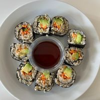 Avocado Sushi with brown rice at Loving Hut in Orlando