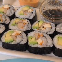 Sushi delight at Loving Hut in Orlando
