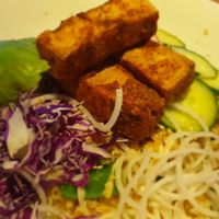 Tofu bowl (excellent) at Earls Kitchen + Bar in Banff