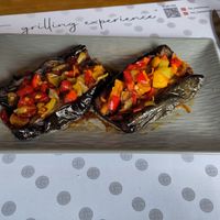 Imam Bajalldi (stuffed eggplant) at Te Fisi in Shkoder