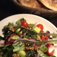 Vegan salad at Te Fisi in Shkoder