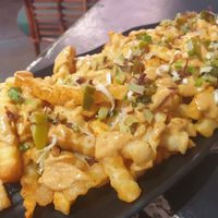 Volcano fries at The Vegan Kitchen in Ahmedabad
