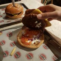 B12 patty, tomato, onion and vegan mayo... at Gelatoburger in Oban