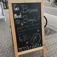 Beyond Meat Bagel  at Bagels & Beans in Jena