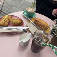 Vegan sausage roll and borak  at Parlé Pantry in West London
