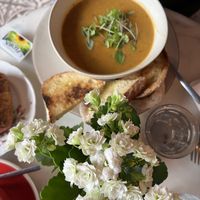 Red lentil soup  at Parlé Pantry in West London