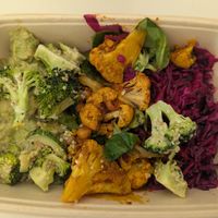 Sadly, the salad got really bad - it's basically raw broccoli stalks... at Parlé Pantry in West London