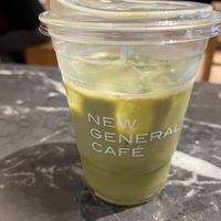 Matcha Latte with Pistachio Milk  at New General in Winter Park