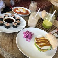 Makis, Shakshuka, Sunny Side up Sandwich at Earth Cafe and Market in Canggu