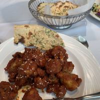 Mancharían cauliflower and roti  at Nawab  in Virginia Beach