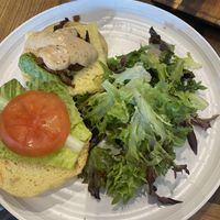 Egg Sammie. Loved the sauce and the “bacon” but the rest was just okay.   at Plant City in Providence