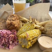 “Chicken” and biscuit platter  at Plant City in Providence
