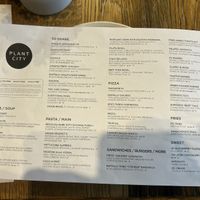 Temporary menu while upstairs is being renovated.  at Plant City in Providence