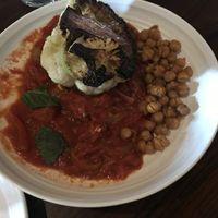 Pizziola (roasted cauliflower and garbanzo beans at Plant City in Providence