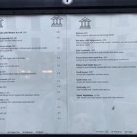 Menu at Y Banc in Porthmadog