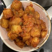 Patatas bravas (no aioli) at Y Banc in Porthmadog