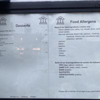 Menu at Y Banc in Porthmadog