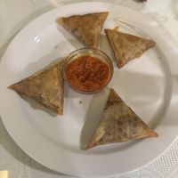 Samosas (ate 2 before taking the photo comes with 6)  at Nuria in Madrid