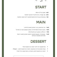 Menu  at The Yellow Pepper in Letterkenny