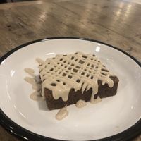 Banana bread with cream  at Wild & The Moon - Emmar in Dubai